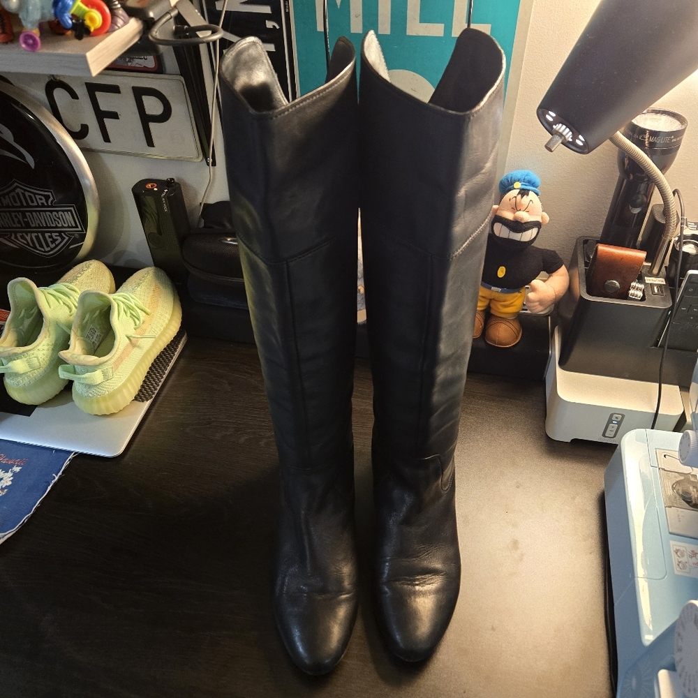Coach Benita Tall Riding Boots Black Size 9 - Picture 2 of 11
